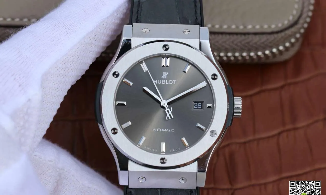 Hublot Classic Fusion 511.NX.7071.LR JJ Factory 1:1 Best Edition Replica Watch Leather Strap